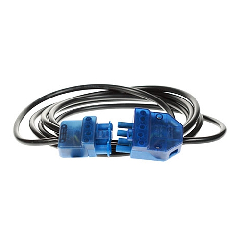 Scolmore CT803 Flow Black 3m 0.75mm² Black PVC Extension Lead With 4-Pin CT205 Male + Female Connectors 20A 240V