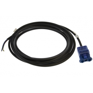 Scolmore CT735 Flow Blue Single 3 Pole Pre-Wired CT105M Connector With 5m 0.75mm² Black Low Smoke Zero Halogen LSZH Lead 20A