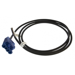 Scolmore CT742 Flow Flow Blue Single 4 Pole Pre-Wired CT205M Connector With 2m 0.75mm² Black Low Smoke Zero Halogen LSZH Lead 20A