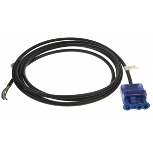 Scolmore CT743 Flow Flow Blue Single 4 Pole Pre-Wired CT205M Connector With 3m 0.75mm² Black Low Smoke Zero Halogen LSZH Lead 20A