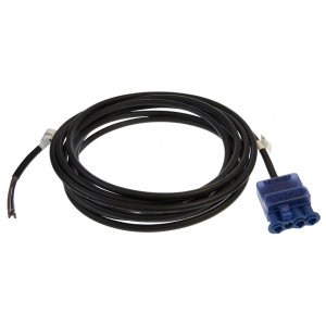 Scolmore CT745 Flow Flow Blue Single 4 Pole Pre-Wired CT205M Connector With 5m 0.75mm² Black Low Smoke Zero Halogen LSZH Lead 20A
