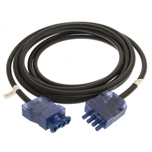 Scolmore CT845 Flow Black 5m 2.5mm² Black Low Smoke Zero Halogen LSZH Extension Cable With 4-Pin CT205 Male + Female Connectors 20A 240V