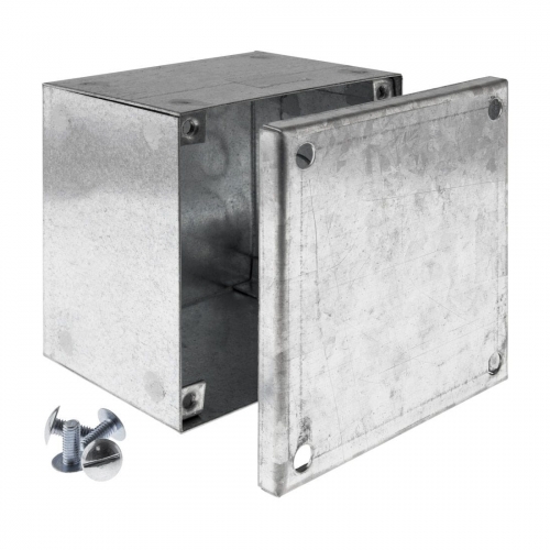 Niglon ABG444P Pre-Galvanised Adaptable Box With Plain Sides Height: 100mm | Width: 100mm | Depth: 100mm