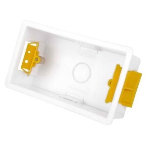 Appleby SB631-PACK (Pack of 10) White Thermoplastic 2 Gang Dry Lining Mounting Box With Adjustable Lugs Depth:47mm
