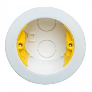 Appleby SB639 White Thermoplastic Round Dry Lining Mounting Box With Adjustable Lugs Depth:32mm