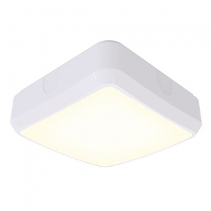 Ansell Lighting AALED1/WV/CCT Astro White All Polycarbonate Square CCT LED Bulkhead With Colour Selectable LEDs, Opal Diffuser & Optional Trim Attachment IP65 7W 606Lm - 655Lm 240V Length:200mm | Width:200mm | Proj: 65mm