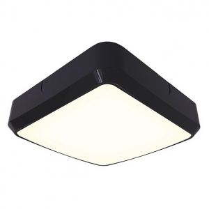 Ansell Lighting AALED2/BV/CCT/M3 Astro Black All Polycarbonate Square Emergency CCT LED Bulkhead With Colour Selectable LEDs, Opal Diffuser & Optional Trim Attachment IP65 14W 1170Lm - 1269Lm 240V Length:260mm | Width:260mm | Proj: 75mm