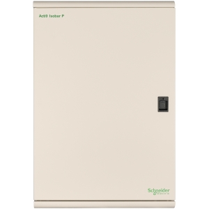 Schneider Electric SEA9BPN4 Acti9 Isobar P White Metal 4 Way Three Phase TPN Type B Distribution Board - Requires Incomer 250A Width: 470mm | Height: 484mm | Depth: 140mm