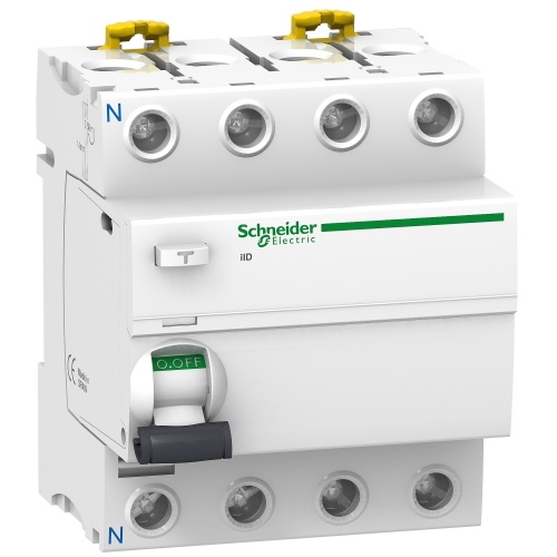 Schneider Electric A9R12463 Acti9 Isobar 4 Module Four Pole RCD Incomer 63A 100mA
