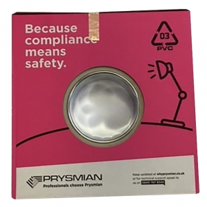 Prysmian 6243YH1GRY100 BASEC Approved 6243Y Grey Three Core & Earth Cable 1.5mm 100m Reel