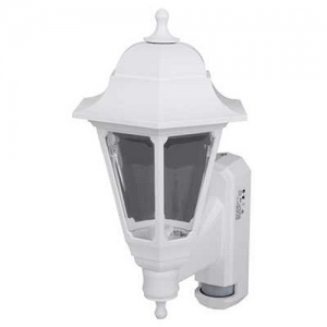 ASD Lighting CL/WK4LED600P White All Polycarbonate LED Security Coach Lantern With 110° | 6m PIR, Cool White 4000K LEDs & Opal Diffuser IP44 7.4W