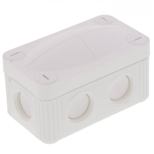 Wiska 10109573 COMBI® 206 White Polypropylene Weatherproof Junction Box With 6 Self Sealing Cable Inlets Without Terminals IP66/IP67 400V L:85mm | W:49mm | D:51mm