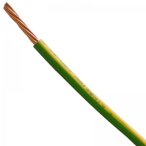 6491X10GYB BASEC Approved 6491X Green/Yellow Single Core Insulated Conduit Wiring Cable 10mm 50m Reel