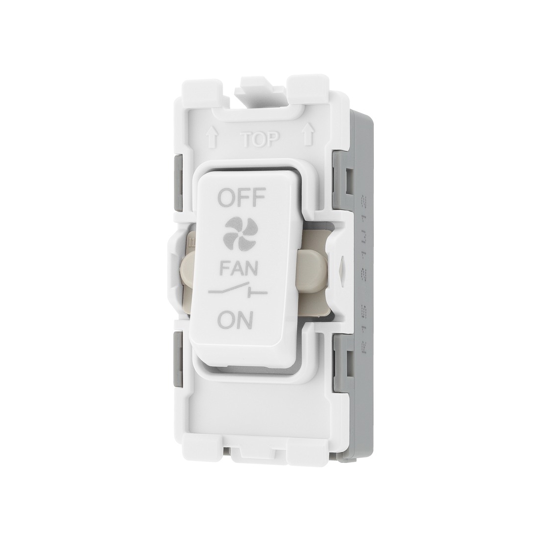BG Nexus Grid R15 10A White Triple Pole Fan Isolator Grid Switch Module
