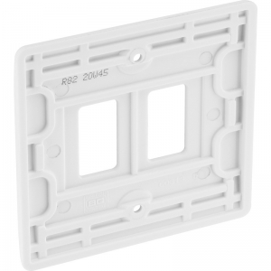 BG Electrical R82 Nexus Grid White Moulded 1 Gang 2 Module Grid Frontplate