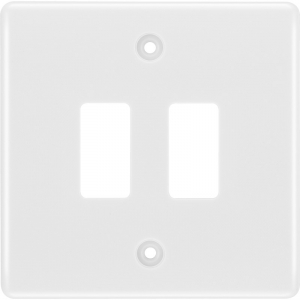BG Electrical R82 Nexus Grid White Moulded 1 Gang 2 Module Grid Frontplate