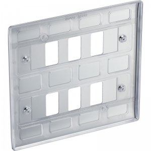 BG Electrical RNPC6 Nexus Grid 6 Module Polished Chrome Grid Frontplate Height: 146mm | Width: 146mm