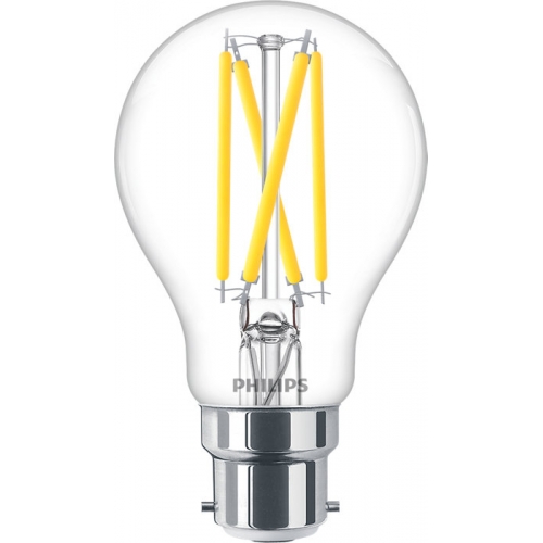 Philips Lighting 929003010598 Master Value Dimtone Dimmable Clear Glass Warm Glow 2200K-2700K 15000Hr LED Classic GLS Filament Lamp 5.9W 806Lm BC 240V DiaØ: 60mm | Length: 103mm