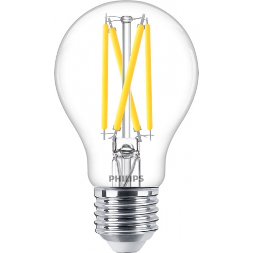 Philips Lighting 929003010398 Master Value Dimtone Dimmable Clear Glass Warm Glow 2200K-2700K 15000Hr LED Classic GLS Filament Lamp 5.9W 806Lm ES 240V DiaØ: 60mm | Length: 104mm