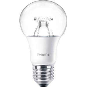 Philips Lighting 929002490299 Master LEDbulb Dimtone Dimmable Clear Glass Warm Glow 2200K-2700K 25000Hr LED Classic GLS Lamp 8W 806Lm ES 240V DiaØ: 60mm | Length: 110mm