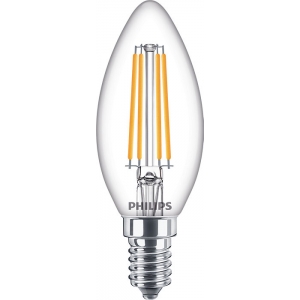 Philips Lighting 929002028092 CorePro Glass Non-Dimmable Clear Glass Warm White 2700K 15000Hr LED Candle Filament Lamp 6.5W 806Lm SES 240V DiaØ: 35mm | Length: 97mm
