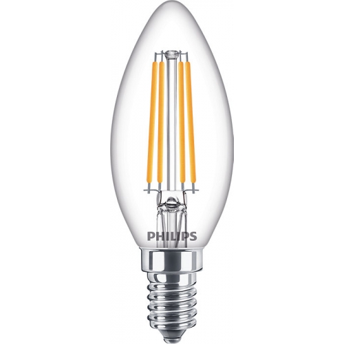 Philips Lighting 929002028092 CorePro Glass Non-Dimmable Clear Glass Warm White 2700K 15000Hr LED Candle Filament Lamp 6.5W 806Lm SES 240V DiaØ: 35mm | Length: 97mm
