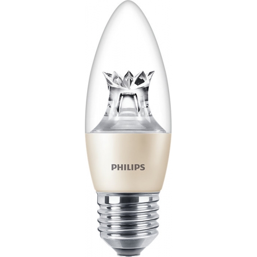 Philips Lighting 929002491299 Master LEDcandle Dimtone Dimmable Clear Glass Warm Glow 2200K-2700K 25000Hr LED Candle Lamp 5.5W 470Lm ES 240V DiaØ: 38mm | Length: 112mm