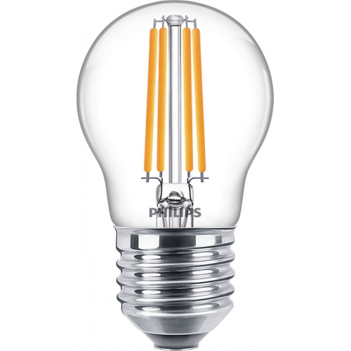 Philips Lighting 929002029092 CorePro Glass Non-Dimmable Clear Glass Warm White 2700K 15000Hr LED Golfball Filament Lamp 6.5W 806Lm ES 240V DiaØ: 45mm | Length: 82mm
