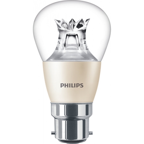 Philips Lighting 929002491502 Master LEDlustre Dimtone Dimmable Clear Glass Warm Glow 2200K-2700K 25000Hr LED Golfball Lamp 5.5W 470Lm BC 240V DiaØ: 50mm | Length: 93mm