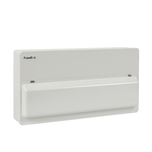 Fusebox F2021M White Metal 18th Edition 21 Way Switch Isolator Consumer Unit With 100A Isolator
