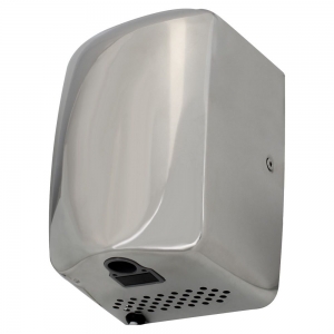 Anda 409462 Polished Chrome Automatic Compact Eco Fast Hand Dryer With 10-12 Second Drying Timer IPX1 1300W 240V Height: 260mm | Width: 180mm | Depth: 152mm