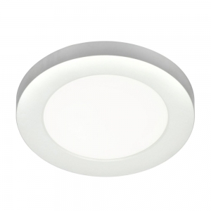 Spa SPA-34008-WHT Tauri White Slimline Round CCT LED Bathroom Wall / Ceiling Light With Colour Selectable LEDs & Opal Diffuser IP44 6W 600Lm 240V DiaØ: 139mm | Proj: 15mm