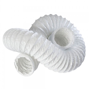 Manrose 6763 White Round PVC Flexible Ducting DiaØ : 150mm | Length: 3m