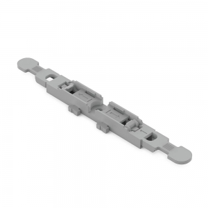 Wago 221-2501 Grey 1 Way Mounting Carrier With Strain Relief For 1 x 221-2411 In-Line Connector -Screw Mounted (Pack Size 5)