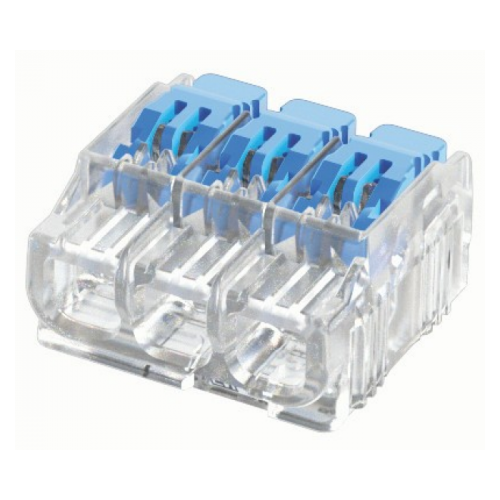 Ideal Industries 30-0093 IN-SURE® GenII Transparent 3 Pole Lever Cable Connector (Pack Size 40) 32A 450V 0.14mm² - 4mm²
