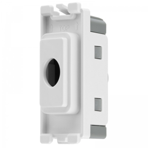 BG Electrical RFLEX Nexus Grid White 1 Module Front Flex Outlet Gridswitch