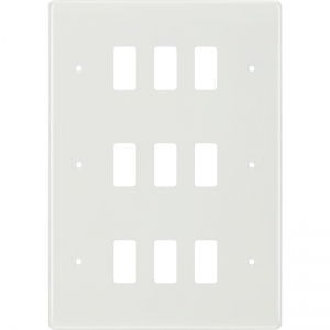 BG Electrical R89 Nexus Grid White Moulded 9 Module Grid Frontplate Height: 207mm | Width: 146mm