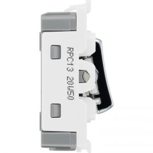 BG Electrical RPC13 Nexus Grid Polished Chrome 1 Module Intermediate Grid Switch 20AX