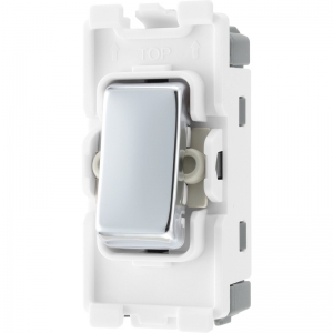 BG Electrical RPC13 Nexus Grid Polished Chrome 1 Module Intermediate Grid Switch 20AX