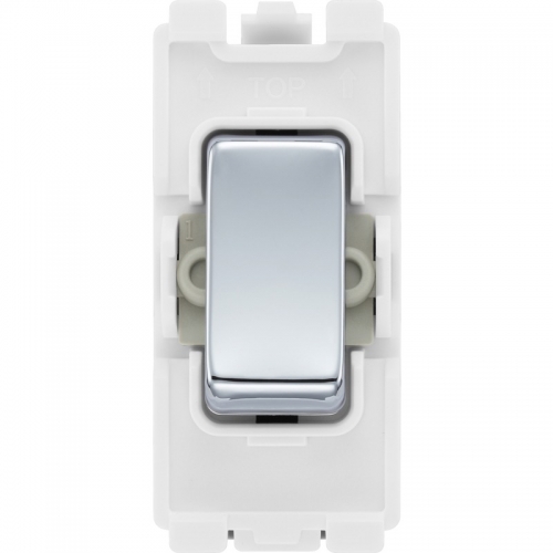 BG Electrical RPC13 Nexus Grid Polished Chrome 1 Module Intermediate Grid Switch 20AX