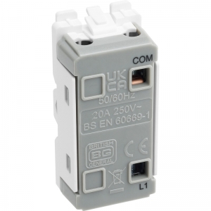 BG Electrical RPC14 Nexus Grid Polished Chrome 1 Module Single Pole 1 Way Retractive Push Grid Switch 20AX