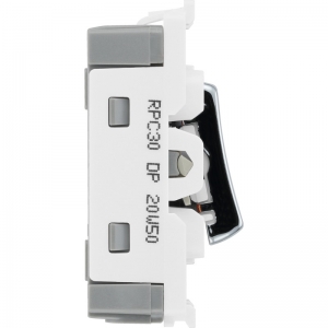 BG Electrical RPC30 Nexus Grid Polished Chrome 1 Module Double Pole Grid Switch 20AX