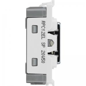 BG Electrical RPC12EL Nexus Grid Polished Chrome 1 Module Single Pole 2 Way Secret Key Grid Switch Marked EMG LTG TEST 20AX