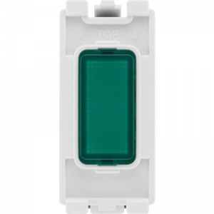 BG Electrical RINGR Nexus Grid White 1 Module Green Neon Indicator Module
