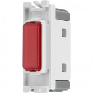 BG Electrical RINRD Nexus Grid White 1 Module Red Neon Indicator Module