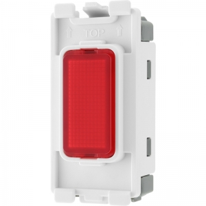 BG Electrical RINRD Nexus Grid White 1 Module Red Neon Indicator Module