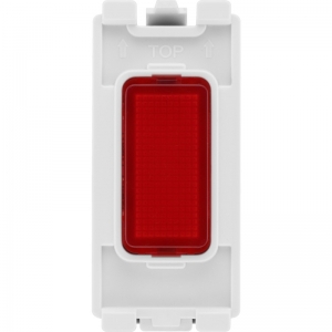 BG Electrical RINRD Nexus Grid White 1 Module Red Neon Indicator Module