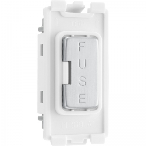 BG Electrical RBSFUSE Nexus Grid Brushed Steel 1 Module Fused Connection Gridswitch 13A