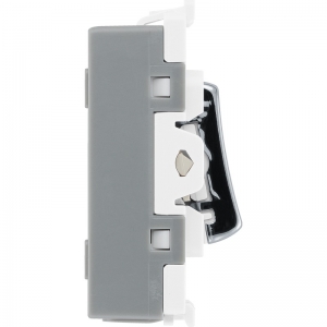 BG Electrical RPC15 Nexus Grid Polished Chrome 1 Module Triple Pole Fan Isolator Grid Switch With Fan Symbol 10A