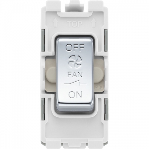 BG Electrical RPC15 Nexus Grid Polished Chrome 1 Module Triple Pole Fan